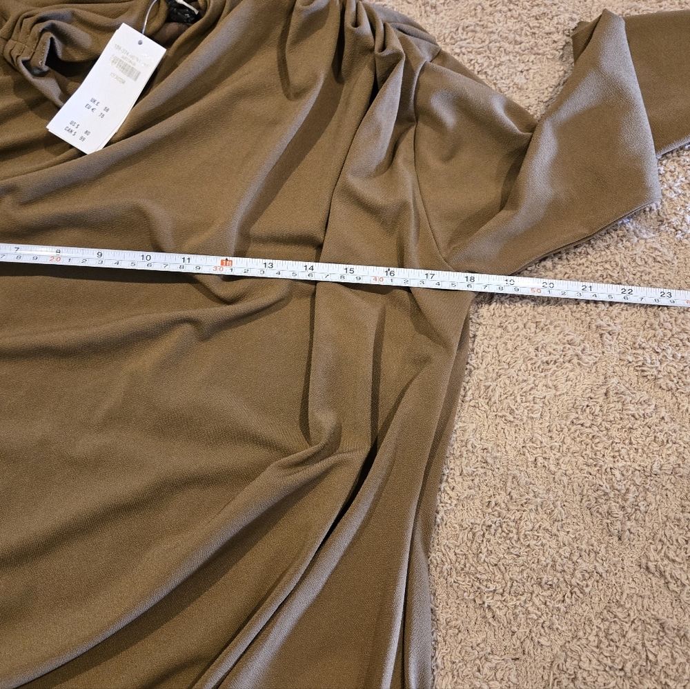 Abercrombie & Fitch Vol 28 Rouched Mini Dress | Taupe | Size M - Picture 11 of 11
